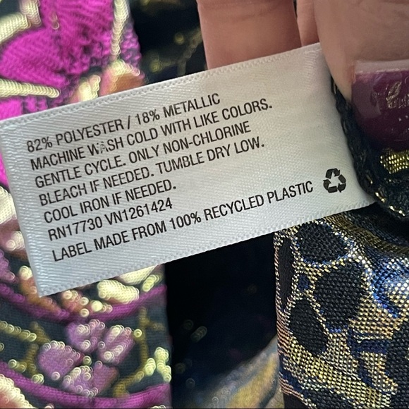 XHILARATION | Baroque Metallic Fit & Flare Dress Sz S - Picture 7 of 7